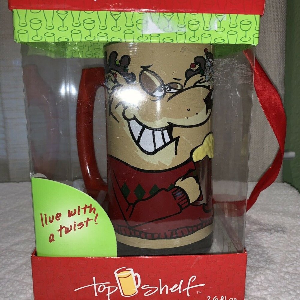 Top Shelf 26oz Hand Painted Barware Grill Glass Mu